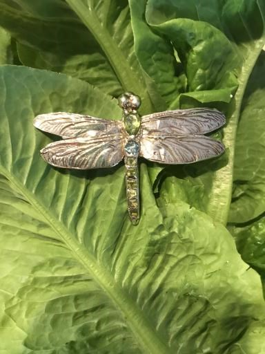 Dragonfly pin/pendant , copyright © Helen Chen
