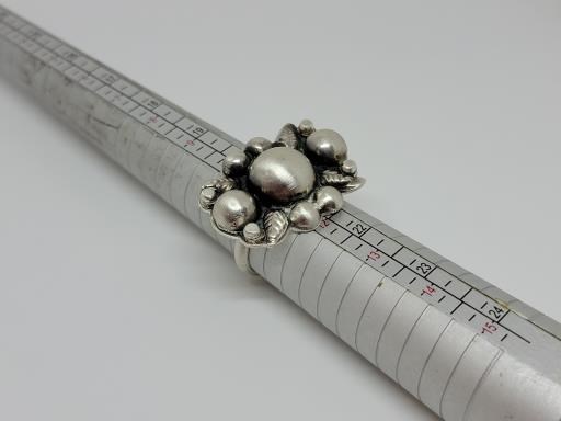 Repurposed Sterling Silver Vintage Bracelet Link Turned Ring Size 12, copyright © Monika Piazza
