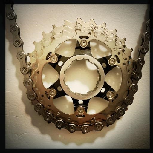 Hanging Bike Gear Wall Clock, copyright © viki crays